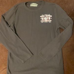 Women’s Cowboy Hardware team roping ranch thermal. Brown. Size L.